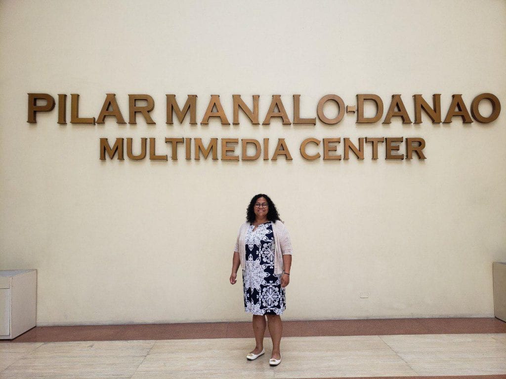 Melissa Gice at the Pilar Manalo-Danao Multimedia Center