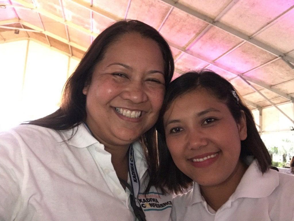 Christine Balbuena posing with a friend