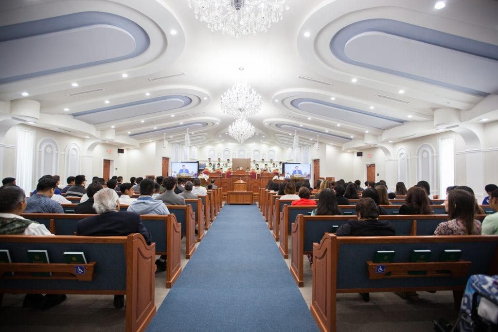 Worship service in chapel