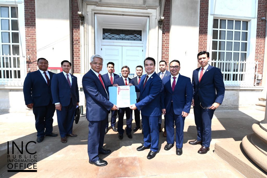 INC Ministers with the IGLESIA NI CRISTO DAY Proclamation from Elizabeth City, New Jersey