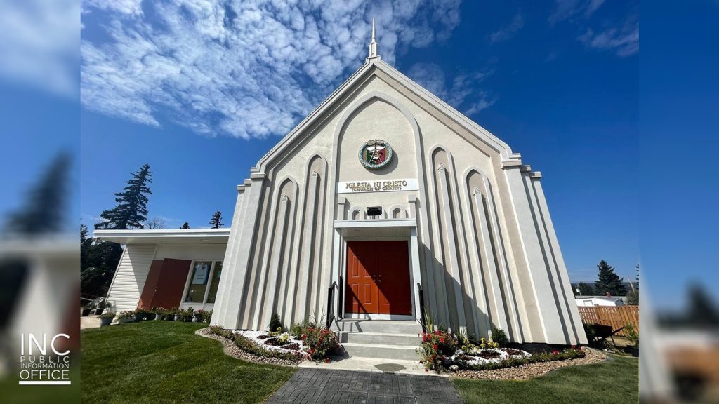 The newly-renovated facade of the Iglesia Ni Cristo (Church Of Christ) house of worship in Hinton, Alberta, which opened its doors in Canada after a special worship service on Friday, August 27.