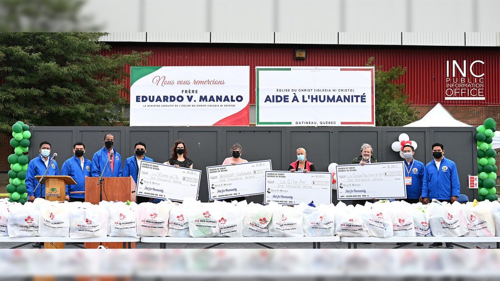 Four local charitable organizations in the Gatineau area each received a donation from the FYM foundation of the Iglesia Ni Cristo (Church Of Christ) on Aug. 28, 2021.