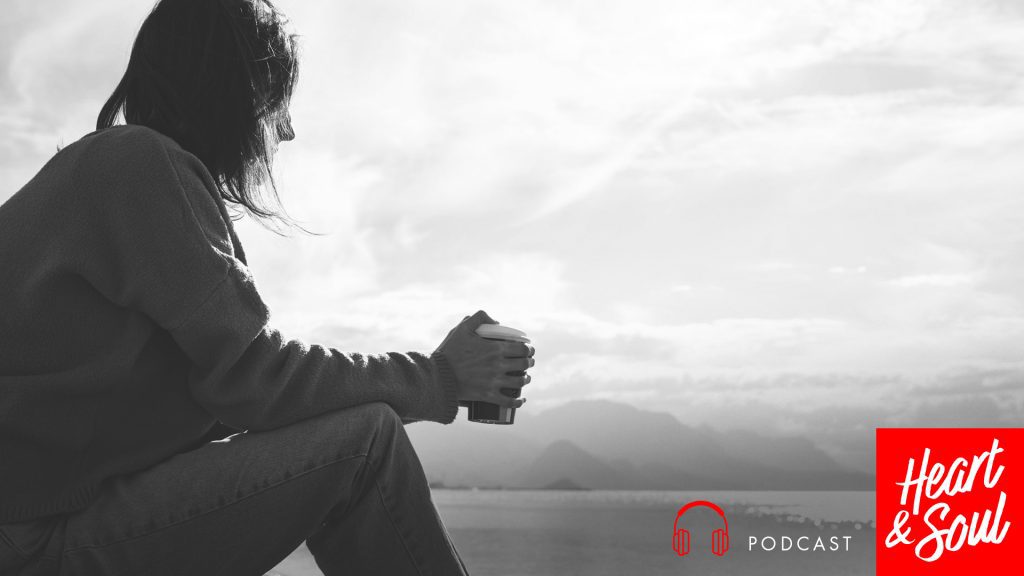 Girl alone looking off