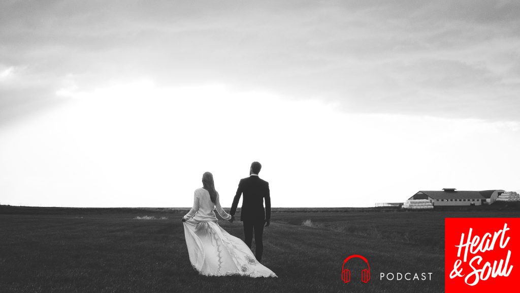 Married couple on a field