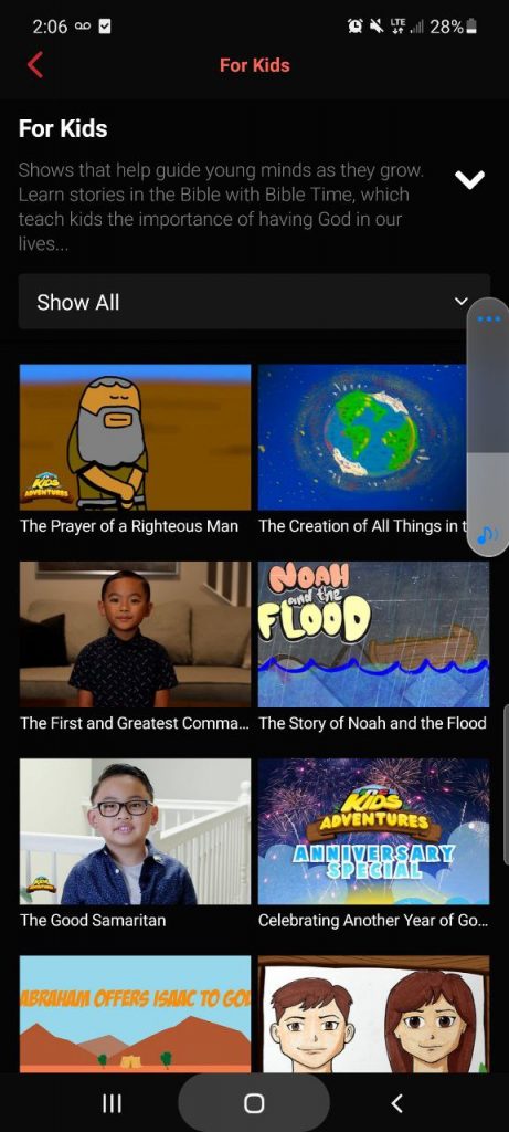 The INC Media mobile app interface