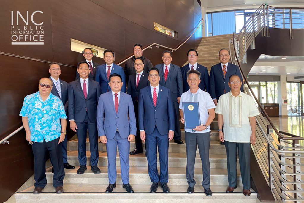 INC Ministers of the Gospel in San Diego County, California visit City of Vista City Hall with congregation members to receive a letter of recognition from the City of Vista.